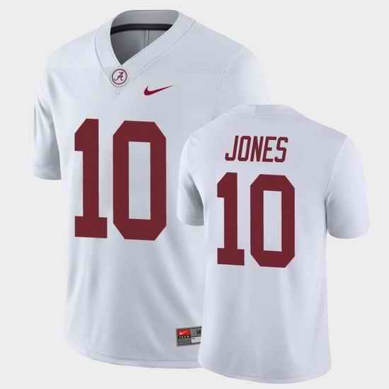 Men Alabama Crimson Tide Mac Jones College Football White Game Jersey